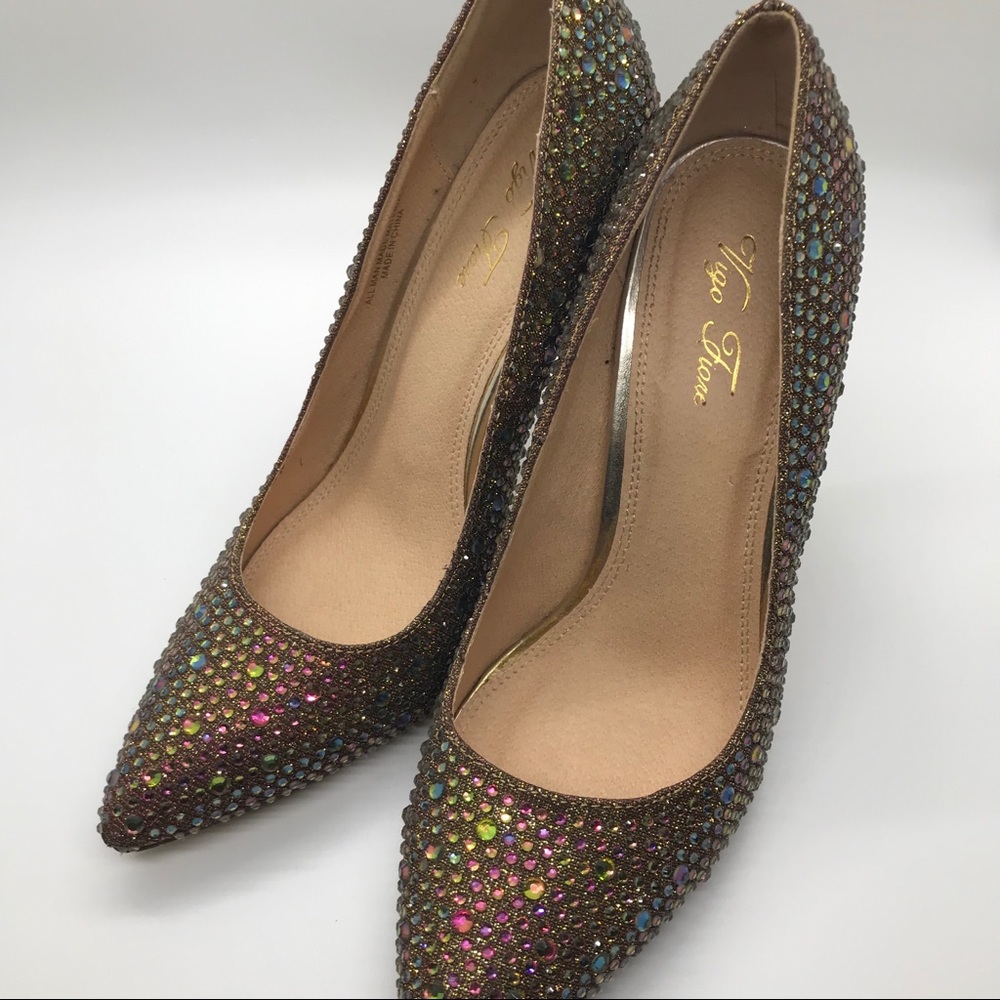 Multicolored Rhinestone Stilettos - Picture 3 of 3